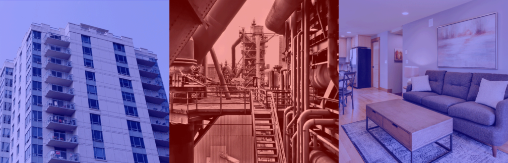 Apartment building, industrial property & furnished apartment